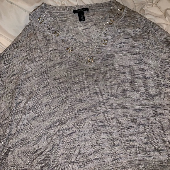 White House Black Market Embellished Poncho - Picture 8 of 8